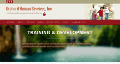 Desktop Screenshot of orchardhumanservices.org